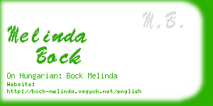 melinda bock business card